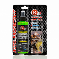  RED R4201 Полироль пластика глянцевый парфюм с губкой Sheikh 250мл в бл. 1шт./12шт.